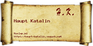 Haupt Katalin névjegykártya